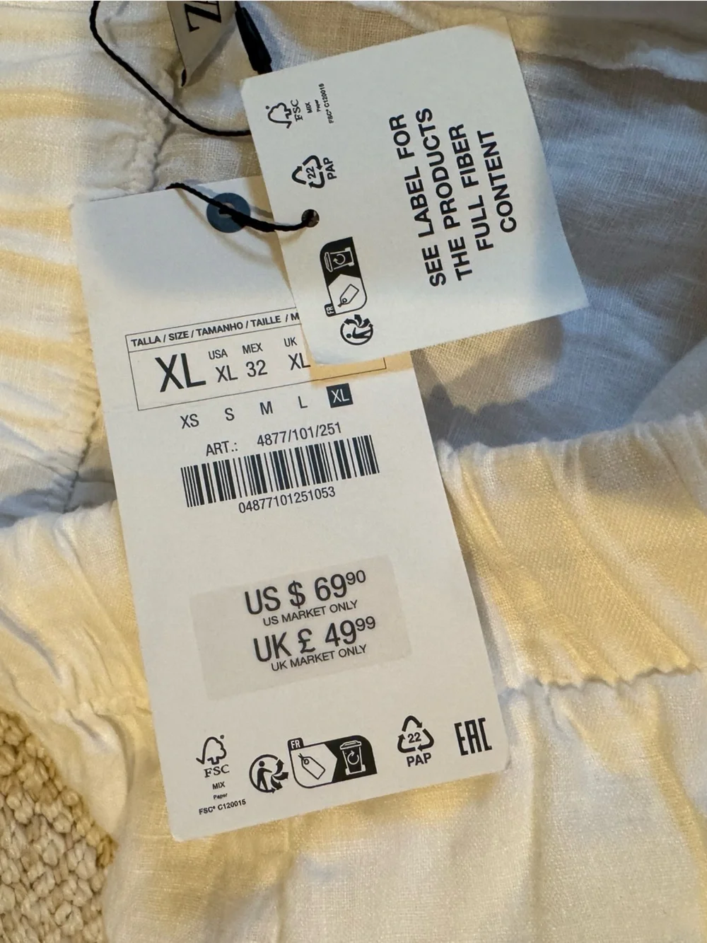 Zara linen wide